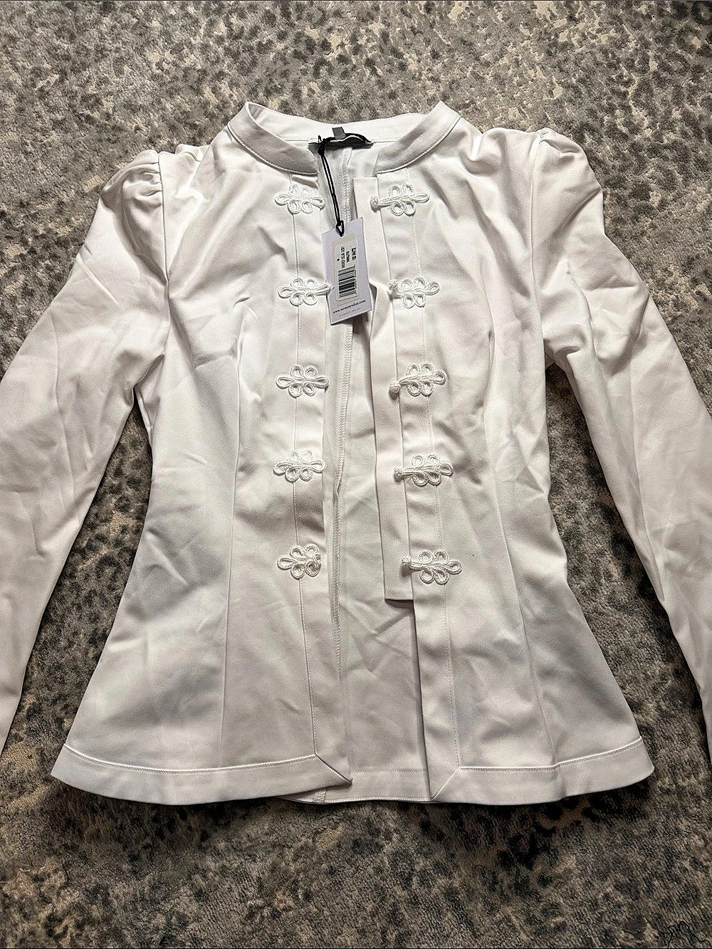 WEWOREWHAT Military Top in White